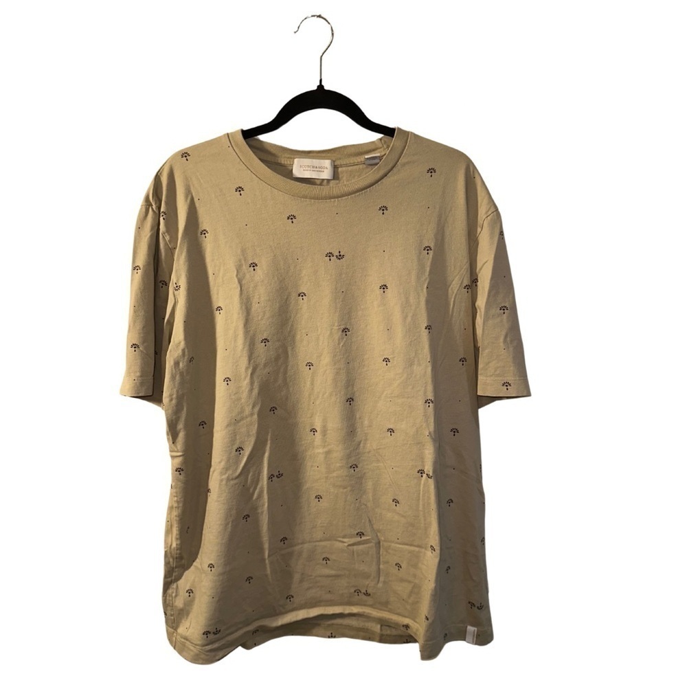 Scotch & Soda Brown Crew Neck T-Shirt (Size XXL)